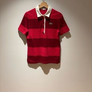 Lacoste Kids Polo in Red and White